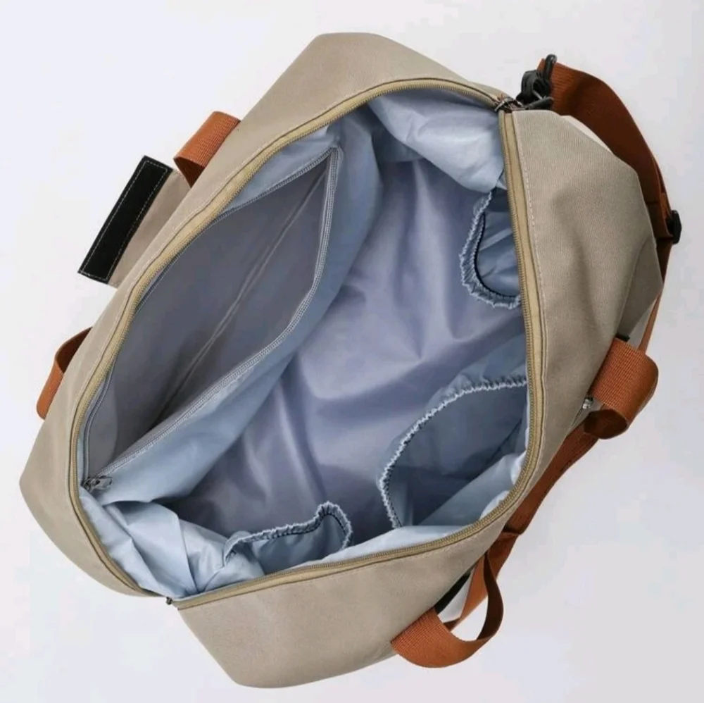 NEW Beige Duffle Bag